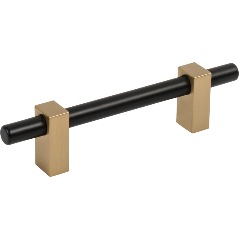 Larkin Bar Pull, 3 3/4″, Matte Black/Satin Bronze