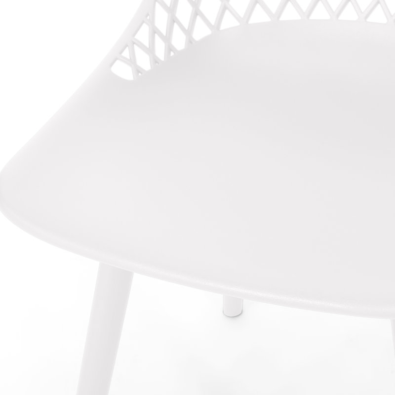 Mobilier d'extérieur blanc en polypropylène - Stable``