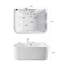 Baignoire de massage tourbillon en acrylique 61 pouces pour 2 personnes, 16 jets d'eau, chauffe-eau à DEL pour massage de spa