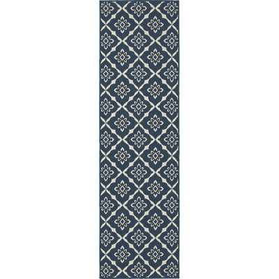 Tapis intérieur / extérieur bleu Deltana