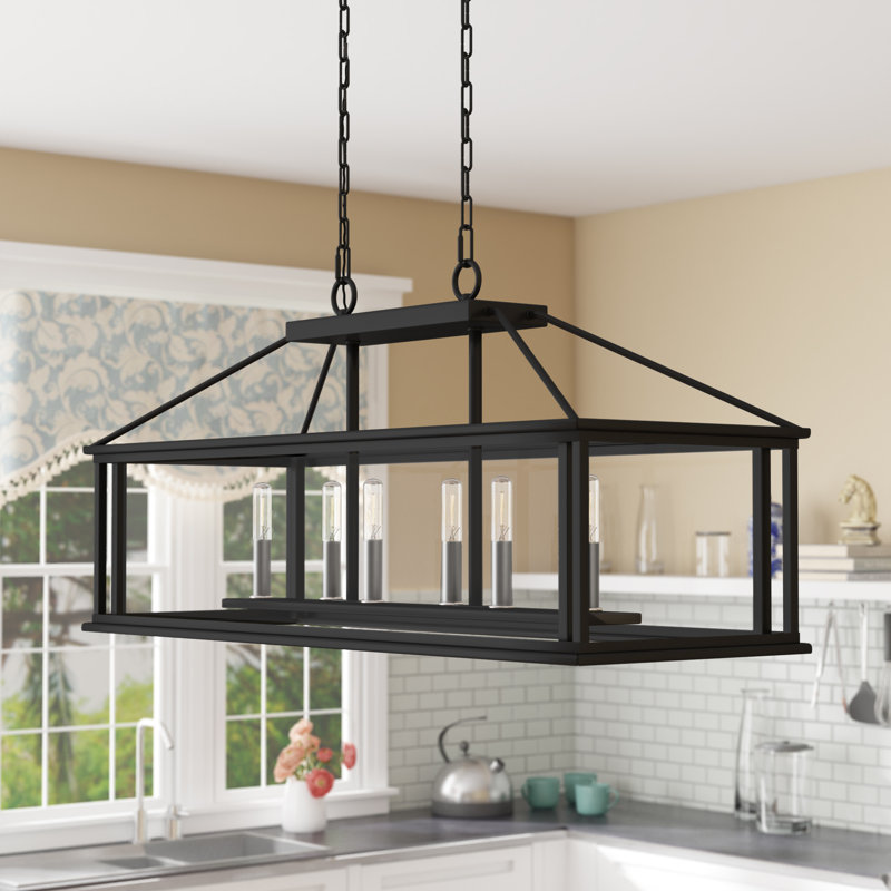 Thies 6 - Light Dimmable Square / Rectangle Chandelier