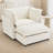 Upholstered Accent Chair With Ottoman-60752652