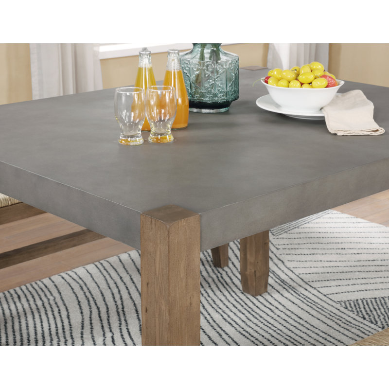 Aston Rustic Industrial Solid Wood Dining Set With 48"W Dining Table And Four 15"W Stools, 5 Pieces: Table, 4 Chairs