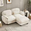 Canapé de coin modulable deux places avec pouf amovible-45289997