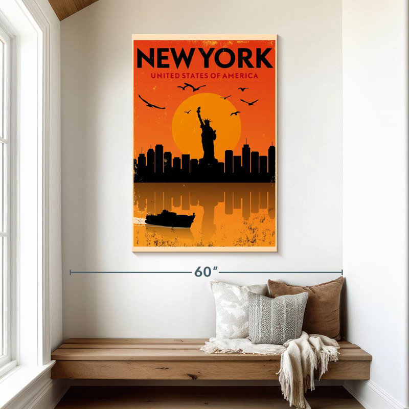 Affiche de New York, H 48 po x l 32 po