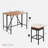 10-piece Outdoor Dining Table Sets Included 2 Foldable Tables And Eight Stools With Cushions