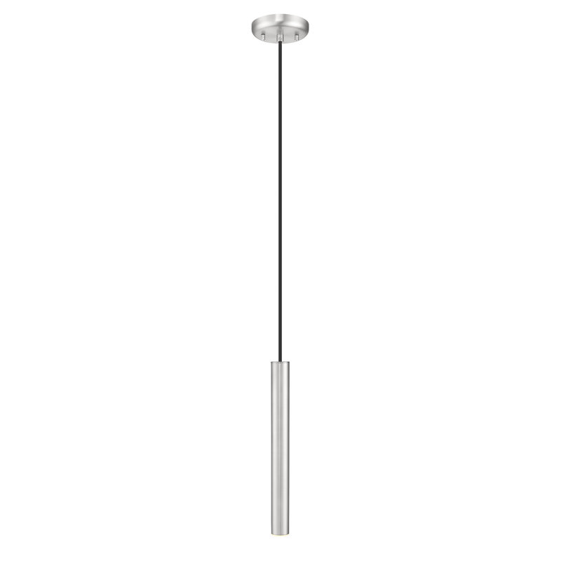 Luminaire suspendu 1 lumière Normani, H 12 po x l 4,75 po, Nickel brossé