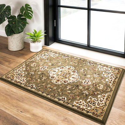 Tapis 2 pi X 3 pi., Fabrication en polypropylène, motif de médaillon intemporel, produit 2,16 lb, - tapis avant-gardiste, avec matériau principal, médaillon, lb, couleurs