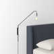 Vigo Single Light Steel Dimmable Plug-in Swing Arm Sconce