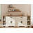 Glenford 82.7"W Large Modern Farmhouse Accent Cabinet With Barn Doors & Drawers, Scratch-Resistant Tree Bark Finish-1604106289