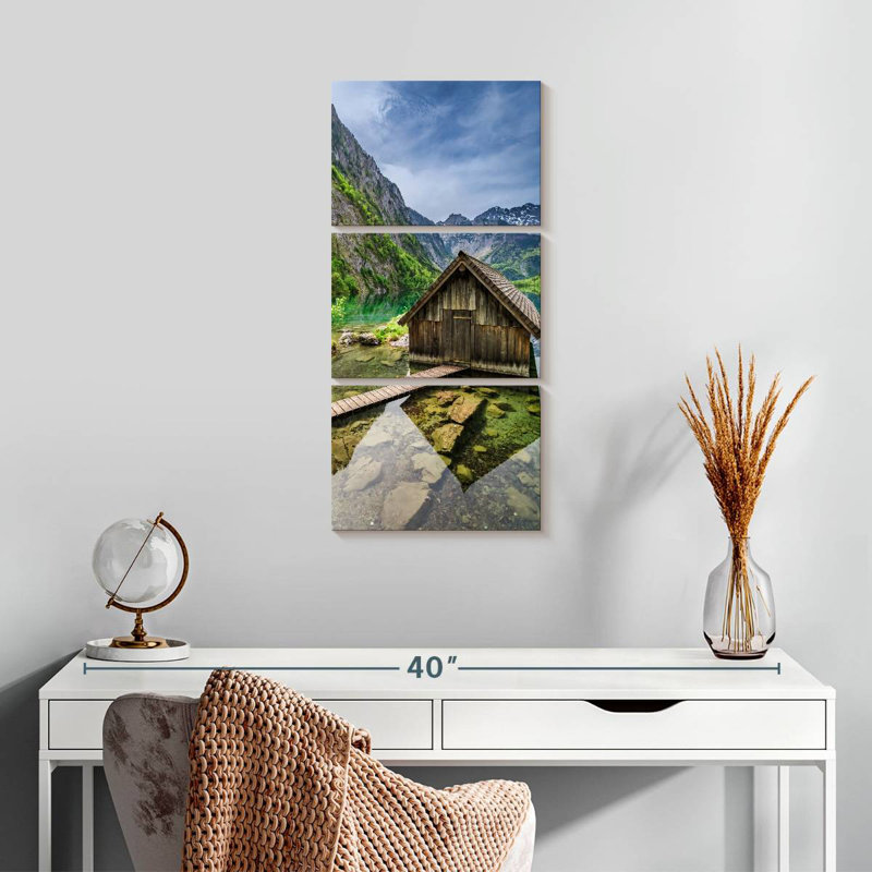 Chalet en bois des Alpes, H 27 po x l 12 po