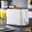 GEEPAS 2 Slice Toaster | 7 Browning Levels Cancel Defrost Reheat | For Thin Small Bread Slice, Removable Crumb Tray Cool Touch Housing High Lift | Space-Saving Design | 2 Yr Warranty 900W Opus-93692032