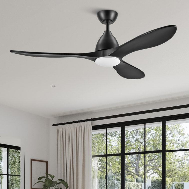 3-Blade Smart LED Ceiling Fan with Dimmable Light and Remote Control