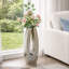 Grand vase de sol en forme de U 24 po, mosaïque incrustée de losanges et de miroirs, grand vase décoratif-1156558409