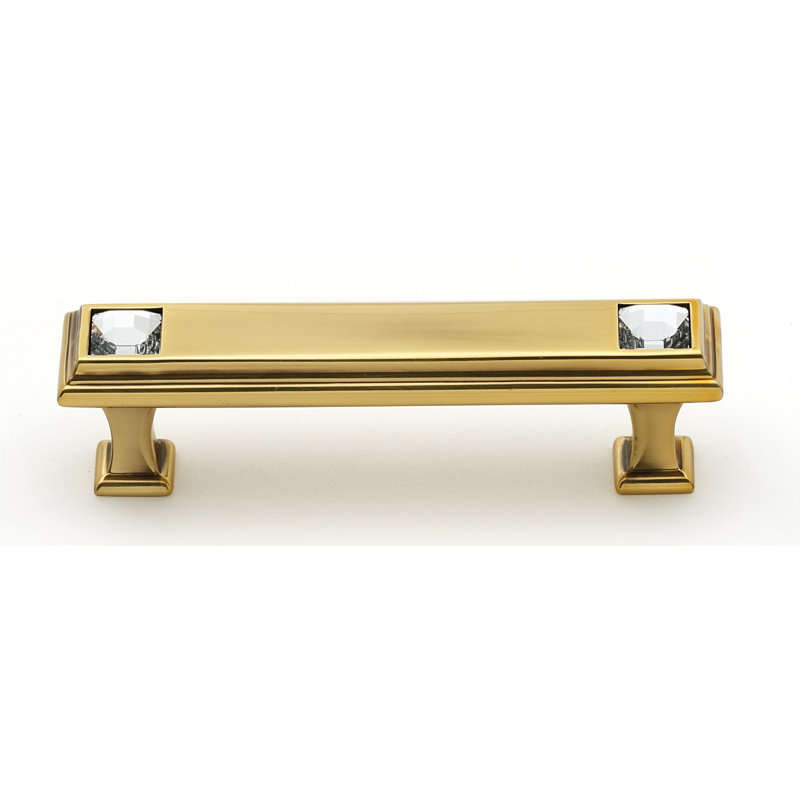 Geometric 6" Center to Center Bar Pull, Polished Antique, 3"