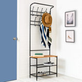 Entryway Organizer With Coat Hooks, Shoe Rack, And Storage Bench For Efficient Home Organization