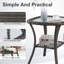 Chaises berçantes pivotantes d'extérieur en rotin avec coussins et table d'appoint Koba-148766587-148766588