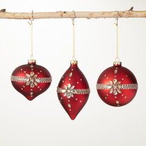 Sullivans 5.5 in. Wood Nativity Ornament - Set of 3, Multicolored Christmas Ornaments