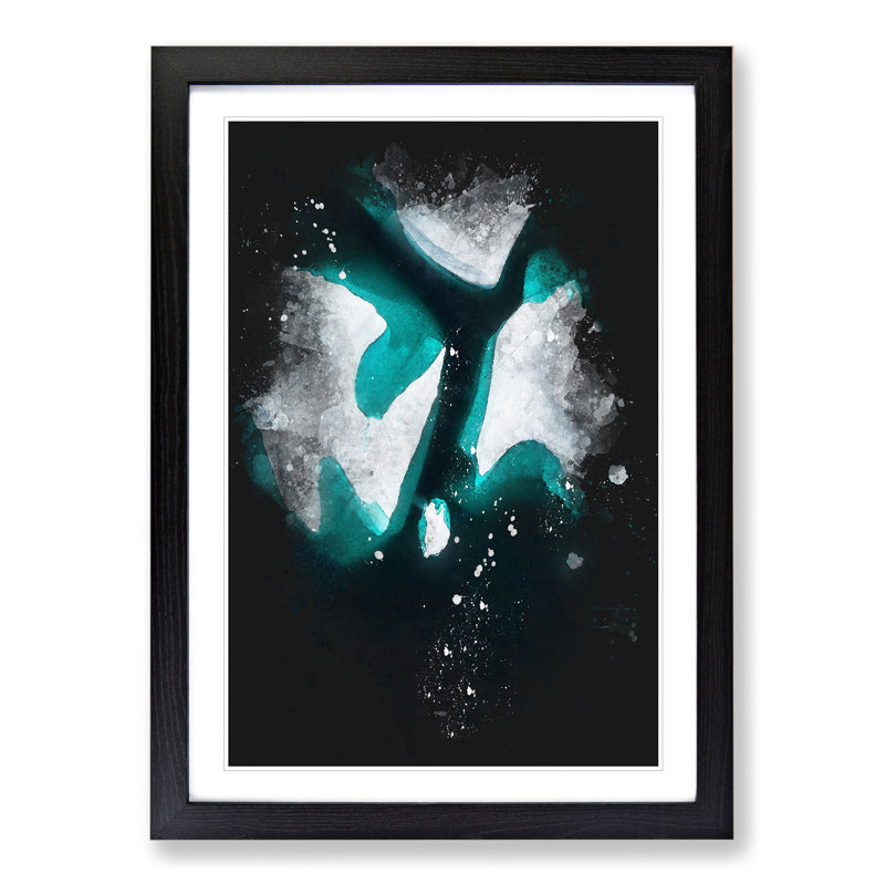 Iceberg in Greenland - Picture Frame Painting, 90cm H x 65cm W x 2cm D, Black