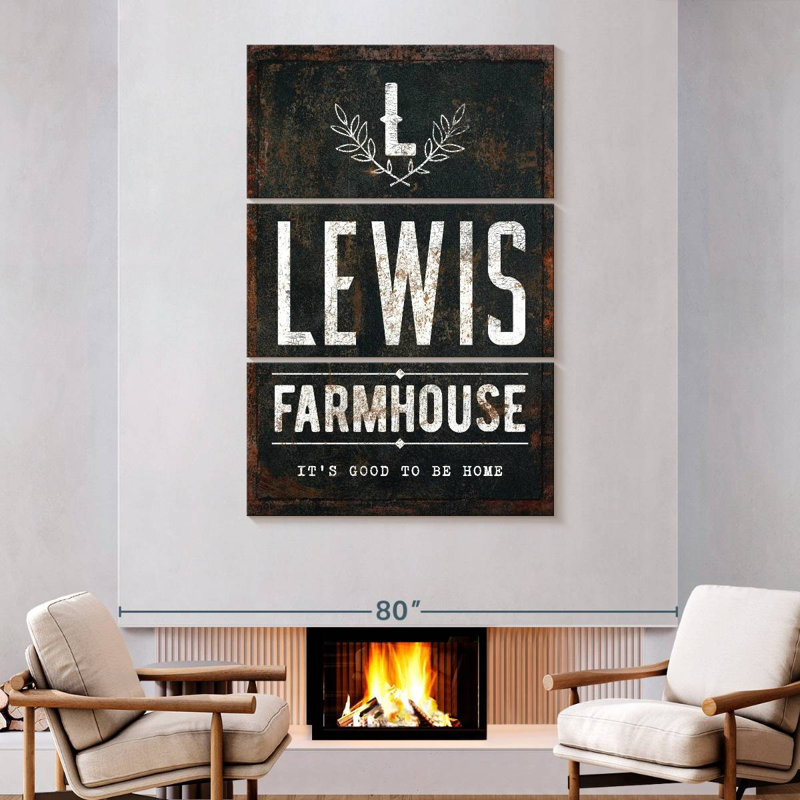 Tergel Lewis Farmhouse Typography, 74" H x 48" W