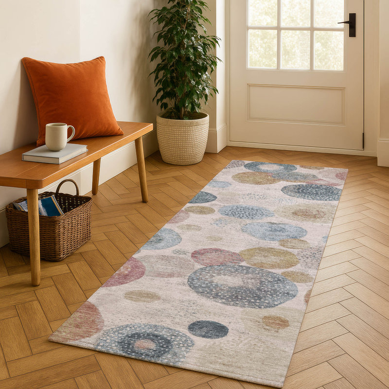 Premium Machine Washable Jakiyra AMF1896 Geometric Rug, Runner 2'3" x 7'6"