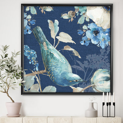 Cadre photo « indigold oiseau family iv », reproduction sur toile