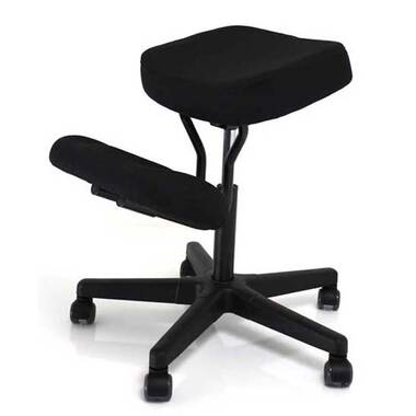 VIVO Ergonomic Wooden Kneeling Chair, Adjustable Stool for Home and Office,  Angled Posture Seat with Wheels (CHAIR-K03D) 