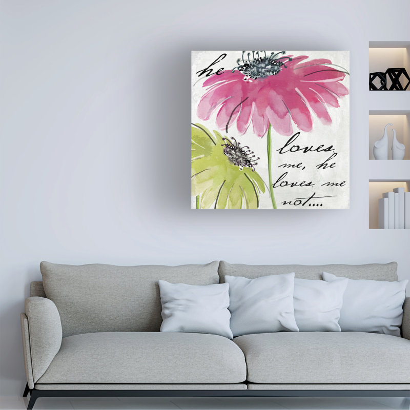 Art sur toile «Bachelor Sasha Daisy Morning Ii», H 14 po x l 14 po
