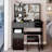 Middle Size Vanity Table With Left Drawer, Cushioned Stool, Extra Large Sliding Mirror-187868185