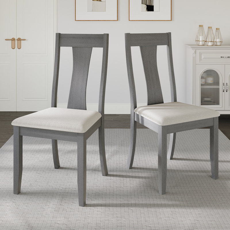 Ocossio 22.64'' H Linen Upholstered Parsons Chair, Gray