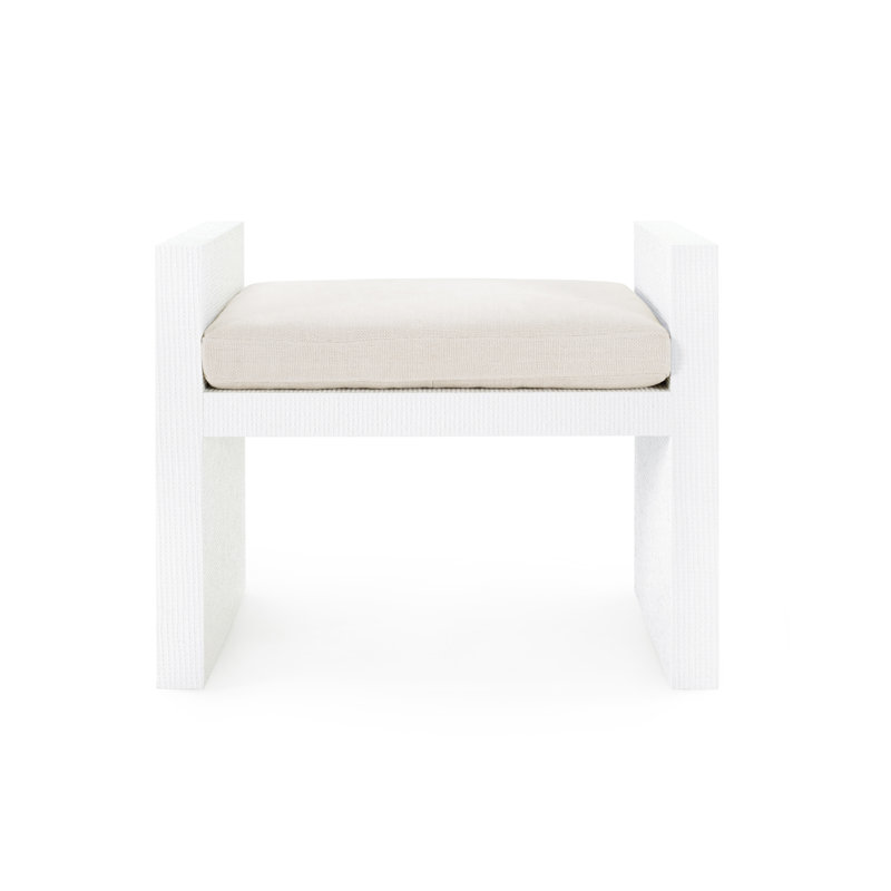 Upholstered Bench, White