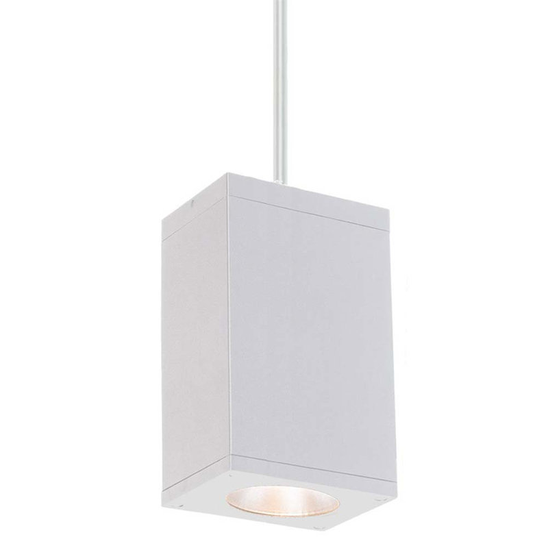Luminaire suspendu d’extérieur 1 lumière del Cube, Faisceau large - 40 degrés, Blanc, IRC 90 / 2700K