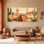 Paysage et paysage désertique avec cactus et arche, ensemble de 3 impressions sur toile-409353413