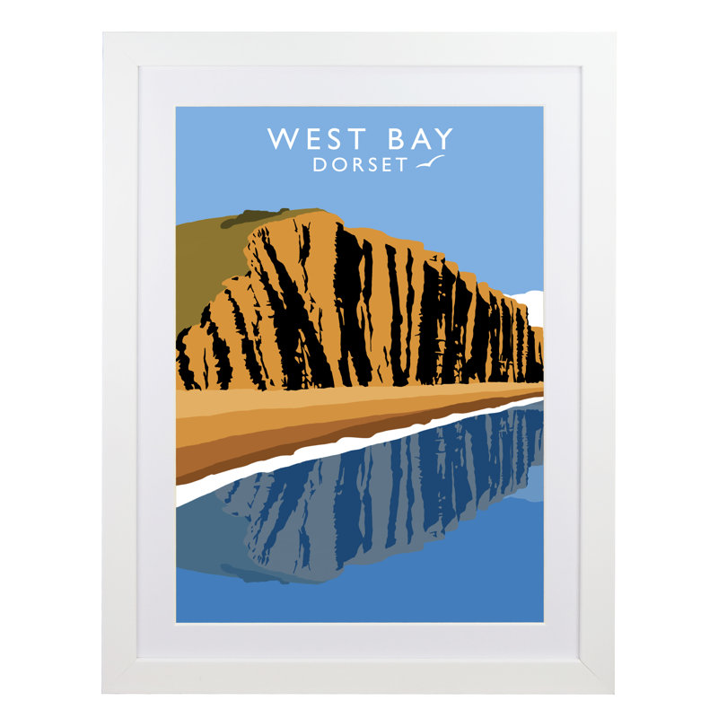 'West Bay' by Richard O'Neil - Print, 54 cm H x 44 cm W x 2.2 cm D, White Wood Frame