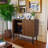 Wave design two-door locker sideboard