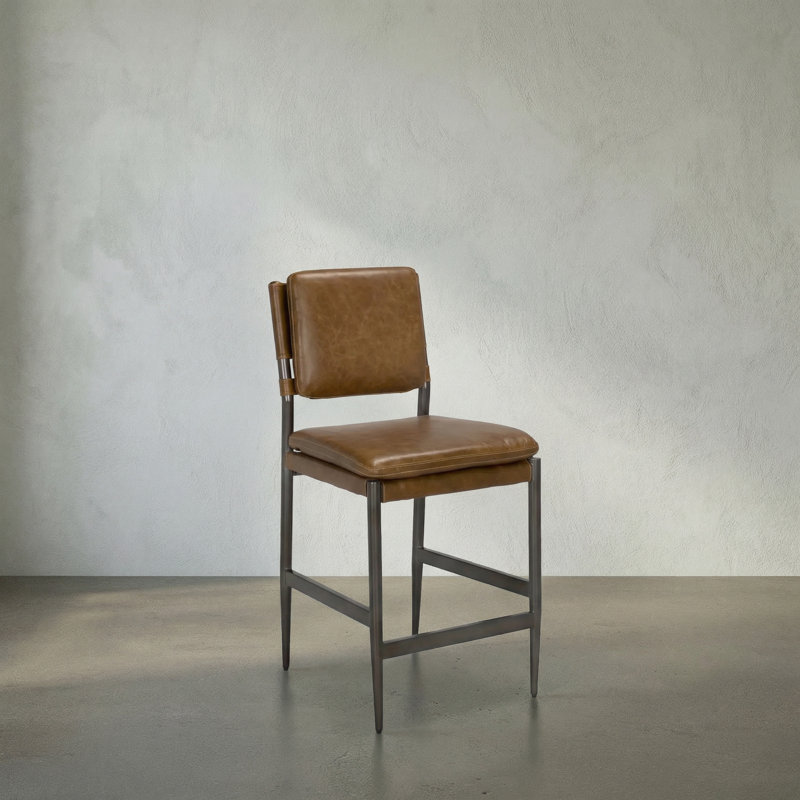 Wooster Upholstered Stool with Metal Frame