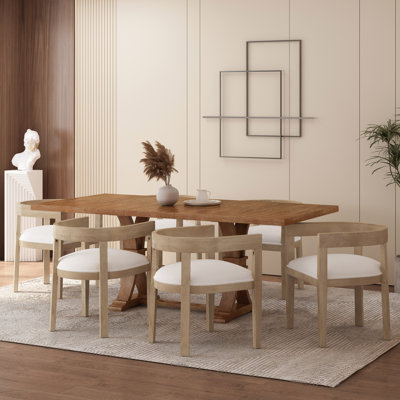 Ardelis 6 - Person Extendable Trestle Dining Set