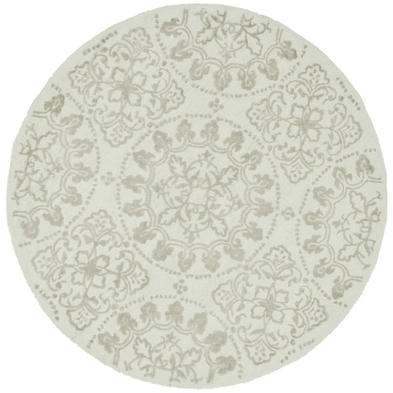 Chesterfeld Martha Stewart Hand Hooked Floral Rug, Round 6'