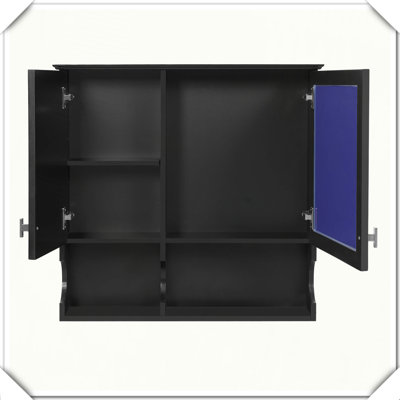 Armoire à pharmacie murale avec portes de rangement à tablettes réglables