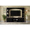 Meuble audio-vidéo de style élégant, meuble télé de 91 po pour téléviseur de 70 po, avec grain de bois et tablettes réglables au design arqué, salon central et dispositif sécuritaire