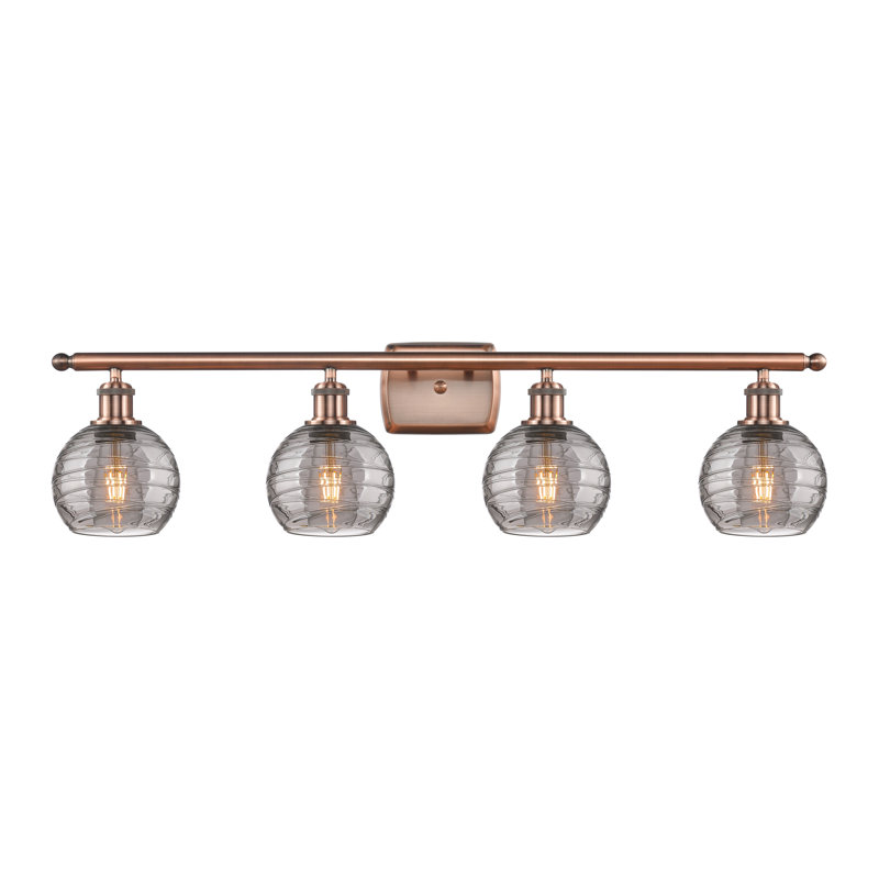 4 - Light Dimmable Vanity Light, Antique Copper