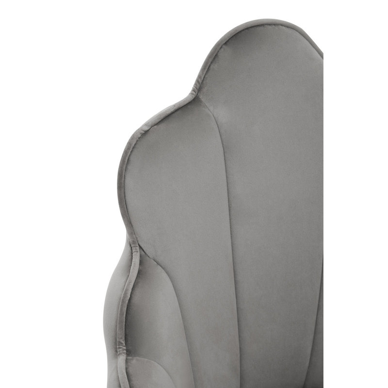 Koval 47cm H Polyester Blend Upholstered Side Chair, Gold, Grey