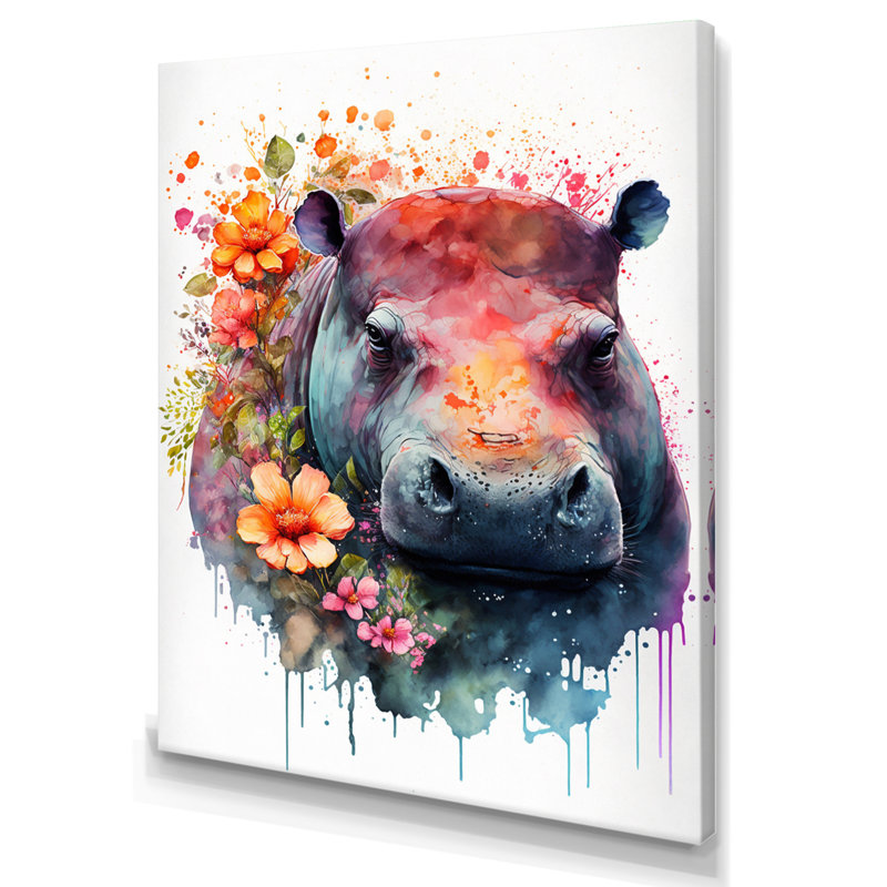 Art floral mignon - Peinture sur toile, H 20 po x l 12 po x P 1 po, Toile tendue