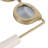 Decorative Eyeglass Sculpture with Marble Handle – Sculptural Magnifier Design Home Decor Accent, Sculptural Figurines and Statues, Decorations for Living Room, White & Gold-814772076-814772066