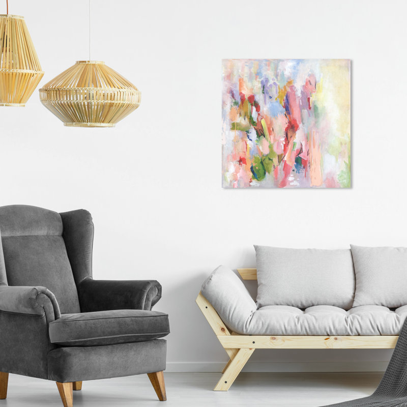 20" x 20" Gold Framed Abstract Canvas Print