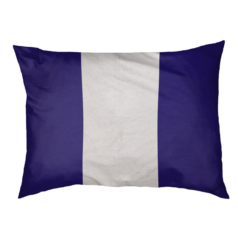 Coussin extérieur Philadelphia, Petit (l 28 po x P 18 po x H 6 po), Mauve / Blanc