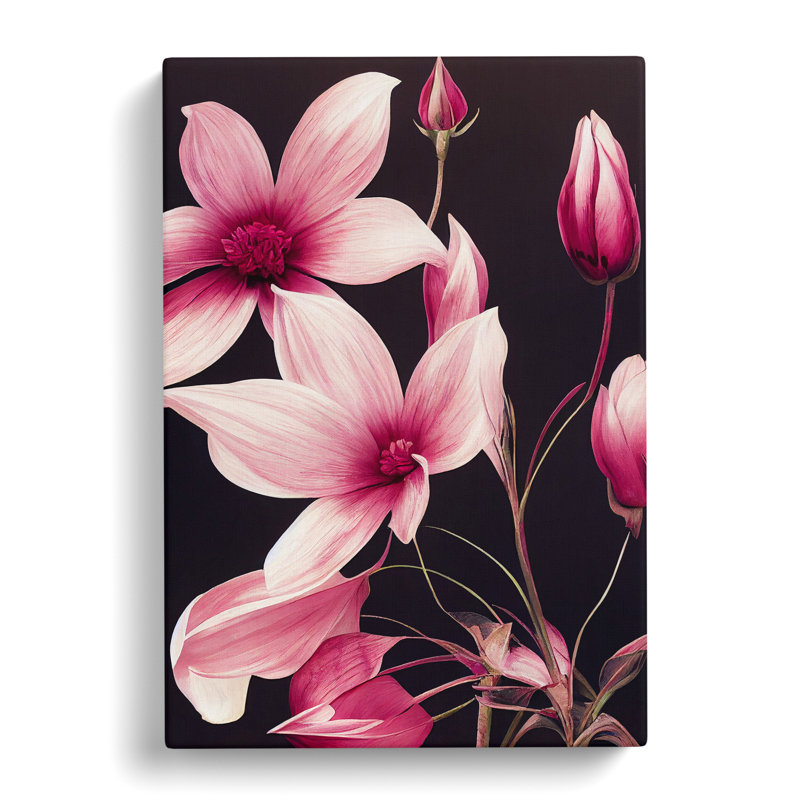 The Enigmatic Flowers - Wrapped Canvas Print, 50cm H x 35cm W x 3cm D