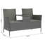 Streicher Powder Coated Steel Outdoor Bench-27863210