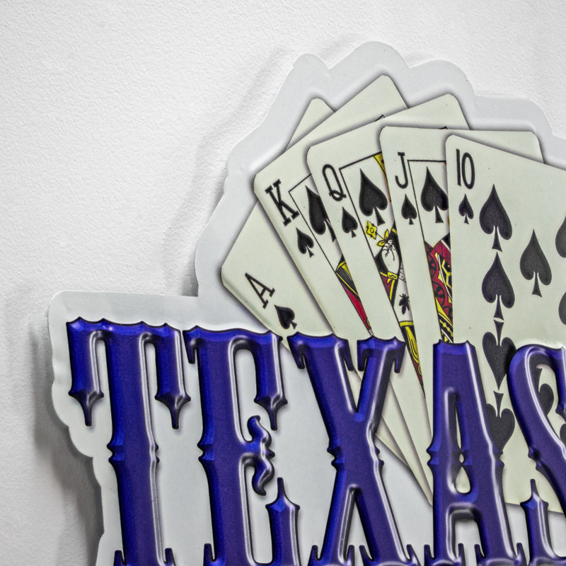 Décoration murale en métal en relief texas hold’em