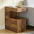 C-Shaped Side Table with 2-Tier Storage Shelf